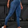 Dark blue animal print tummy control leggings size 10 Image 2