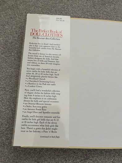 The Perfect Book of Doll Clothes Vanessa-Ann Collection Vintage Sewing Pattern Book Doll Making Craft Book