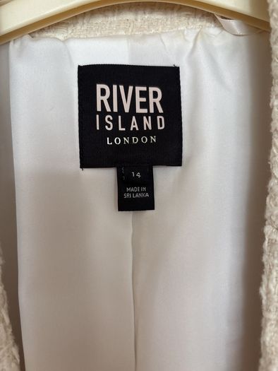 Womens  cream blazer River Island Boucle jacket