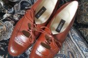 BALLY Oxford Brogue Brown Leather Loafers