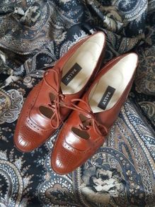 BALLY Oxford Brogue Brown Leather Loafers