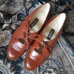 BALLY Oxford Brogue Brown Leather Loafers