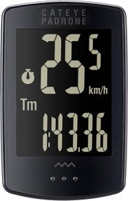 Cateye Padrone Stealth Wireless Cycle Computer: Black