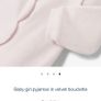 Jacadi Paris light pink velour all in one with petal edging detail Sz 0-3 mths very good condition Image 6