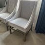 Grey Upholstered arm chairs / Dining Chairs - like new Image 2