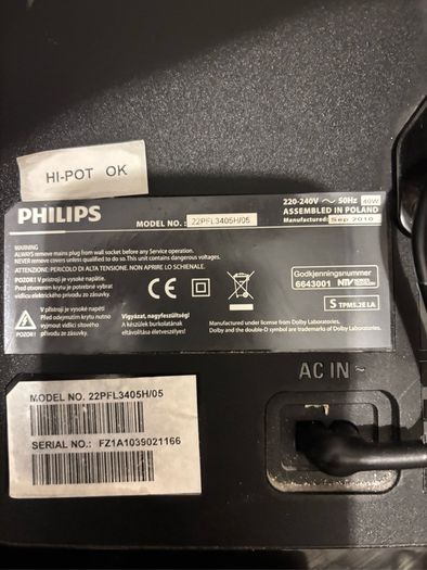 21" Philips flatscreen TV