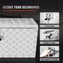 Underbody Truck Box, 914 x 355 x 405 mm Pickup Storage Box, Heavy Duty Aluminum Diamond Plate Tool Box with Lock and Keys, Waterproof Image 5