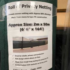 Privacy Netting 2m x 50m (6.5ft x 164ft)