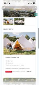All Together Now - Basic Bell Tent with Glamping Passes