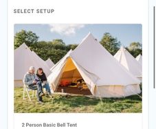 All Together Now - Basic Bell Tent with Glamping Passes