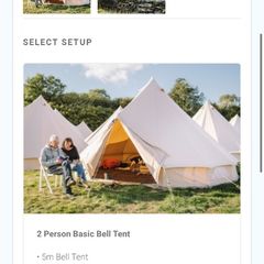 All Together Now - Basic Bell Tent with Glamping Passes