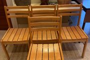 4 x Lovely Wooden Kitchen Dining Chairs - Can Deliver