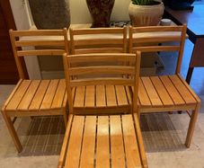 4 x Lovely Wooden Kitchen Dining Chairs - Can Deliver