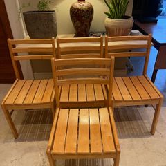 4 x Lovely Wooden Kitchen Dining Chairs - Can Deliver