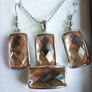 18K Gold Plated Jewellery Set - Necklace, Earrings and Ring Image 3