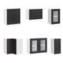 11 Piece Kitchen Cabinet Set Black Image 4