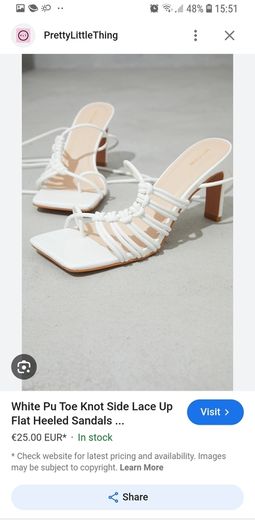 PLT White Lace Up Sandal - Size 3