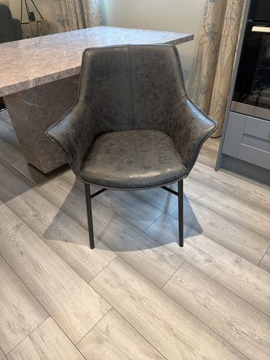 Large Marble Dining Table 180cm Single Pedestal Base plus 6 chairs