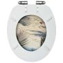 WC Toilet Seats with Soft Close Lid 2 pcs MDF Beach Design Image 10