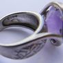 Vintage 80s Sterling Silver 925 Amethyst Quartz Gecko Statement Ring Size T - 11,65g Image 8