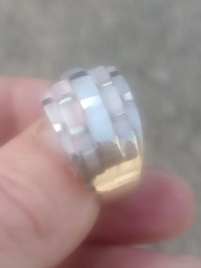 Stunning Mother Of Pearl Sterling Silver Ring