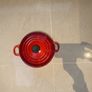 Le Creuset 20cm Cast Iron Casserole Dish with Lid Image 2