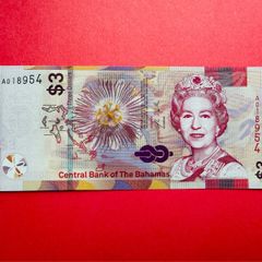 Bahamas  3  Dollars . 2019   Pick 78   Uncirculated