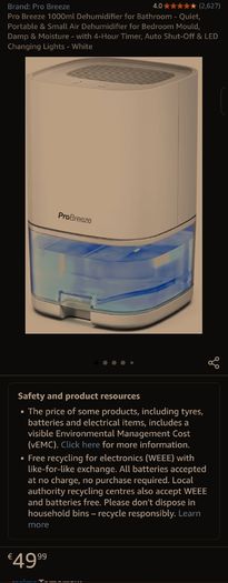 Mini dehumidifier