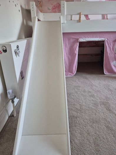 Mid sleeper bed with slide