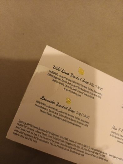Tipperary Crystal le Jardin x 4 scented soaps
