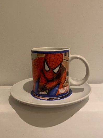 Vintage Spiderman Ceramic Breakfast Set 2002