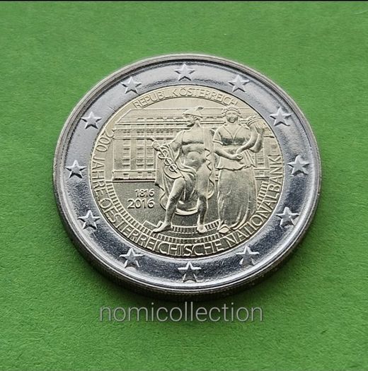 Commemorative Uncirculated 5 x 2 Euro coins.