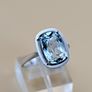 Vintage 1970s Aquamarine Solitaire Ring Image 4