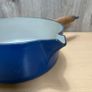 Vintage Le Creuset 22 Cast Iron Saucepan - Cobalt Blue Enamel Made in France Image 2