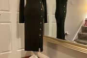Dress olive green knitted