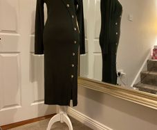 Dress olive green knitted