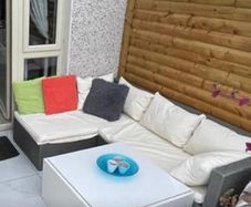 Rattan garden corner sofa