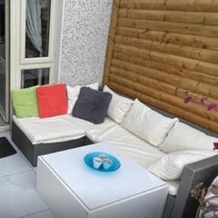 Rattan garden corner sofa