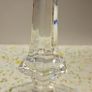 Pair of Vintage Cavan Crystal Candlestick Holder with Hexagonal Base. Image 6