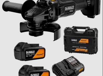 DeWalt x McLaren 18V XR 125mm Angle Grinder, 2 x 5.0Ah & Charger Kit