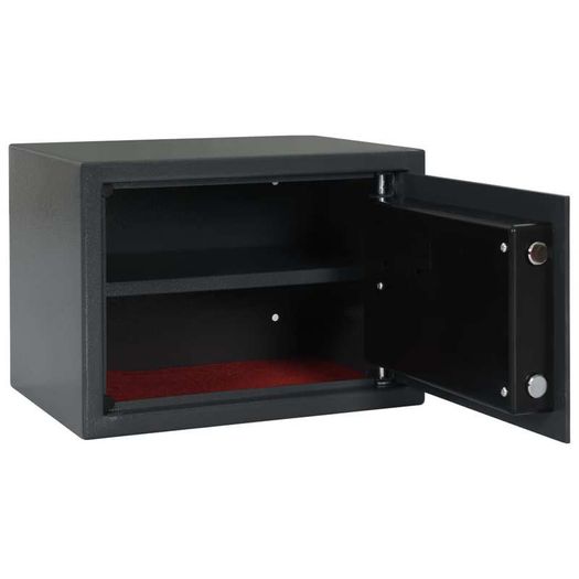 Digital Safe with Fingerprint Dark Grey 35x25x25 cm