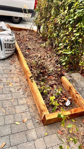 Front Porch Planter Box, Garden Sleepers Edging