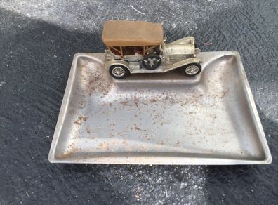 Vintage Tray with Car Figurine