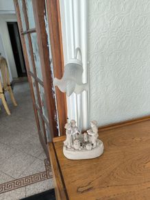 Vintage Bisque Figurine Table Lamp