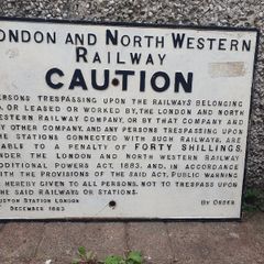 London & North Western Railway Cast Iron Trespass Sign (December 1883)