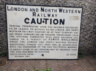 London & North Western Railway Cast Iron Trespass Sign (December 1883)
