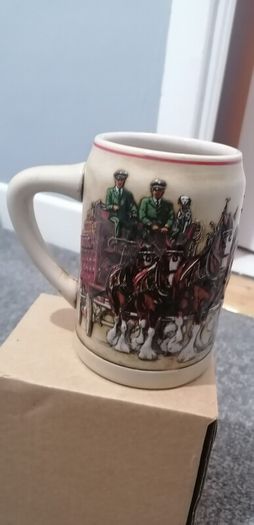 Collectable Budweiser  world famous clydesdales beer stein 1991 collectable