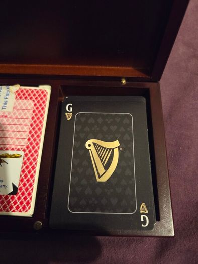 Mahogany Dual Deck Playing Card Box