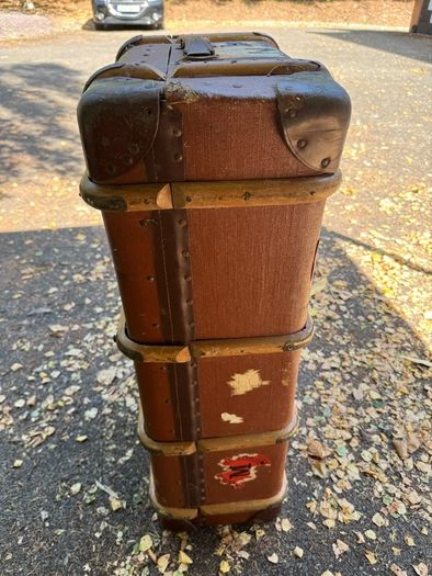 Vintage Mid-Century Union-Castle Line Ocean Liner Steamer Trunk / Suitcase (c. 1950s/60s)