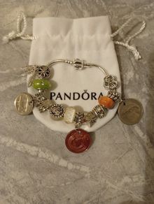 Pandora Bracelet with Old Irish Coins/Silver Plated